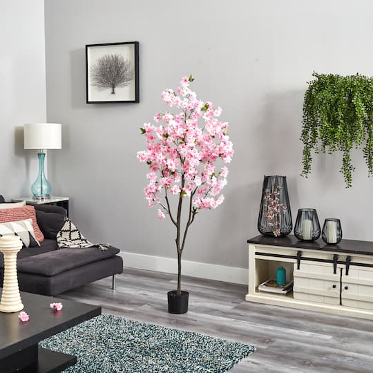 6ft. Potted Pink Cherry Blossom Artificial Tree